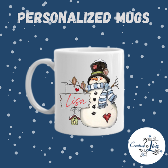 Personalized Snow man 2 mug